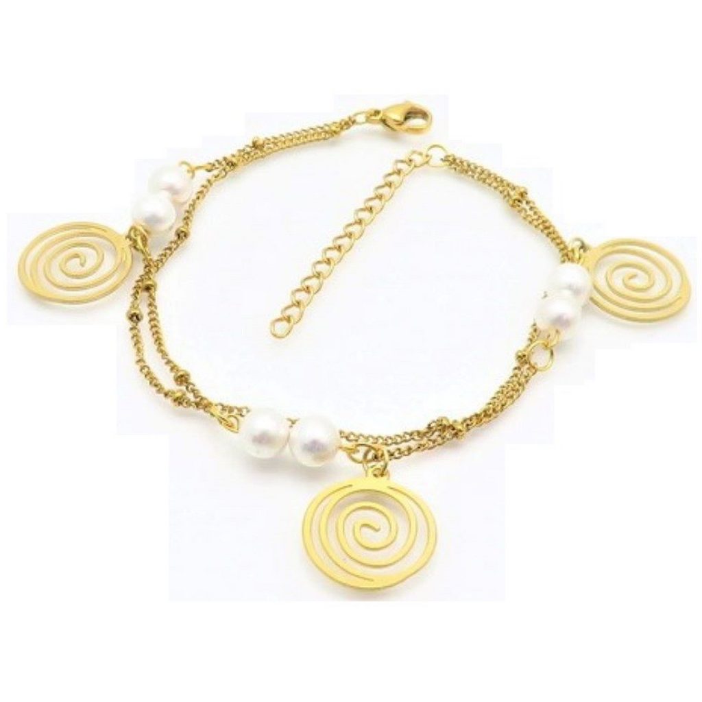 BUNGSA Bettelarmband Spirale Gold